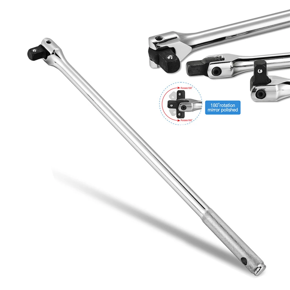 1/2 Inch Square Drive Socket Wrench 18'' 15'' F Rod Long Wrench Force Bar 180° Rotate Activity Head Strong Force Lever Steering
1/2 Inch Square Drive Socket Wrench 18'' 15'' F Rod Long Wrench Force Bar 180° Rotate Activity Head Strong Force Lever Steering