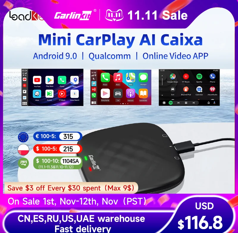 Carlinkit 4 Carplay Ai Box беспроводной Carplay Android авто для Netflix Android TV Box 4 + 64G Мультимедиа 4G LET для Benz Mazda Audi
Carlinkit 4 Carplay Ai Box беспроводной Carplay Android авто для Netflix Android TV Box 4 + 64G Мультимедиа 4G LET для Benz Mazda Audi