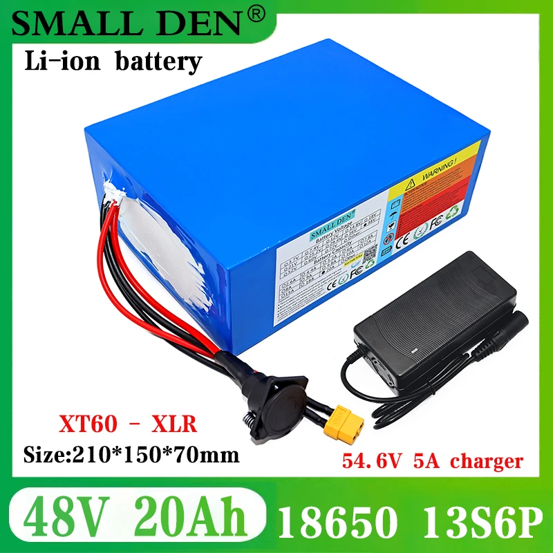 48V Battery 20000mAh 13S6P 18650 Lithium ion Battery Pack 20Ah For 54.6v E-bike Electric bicycle Scooter with 30A BMS+5A charger
48V Battery 20000mAh 13S6P 18650 Lithium ion Battery Pack 20Ah For 54.6v E-bike Electric bicycle Scooter with 30A BMS+5A charger
