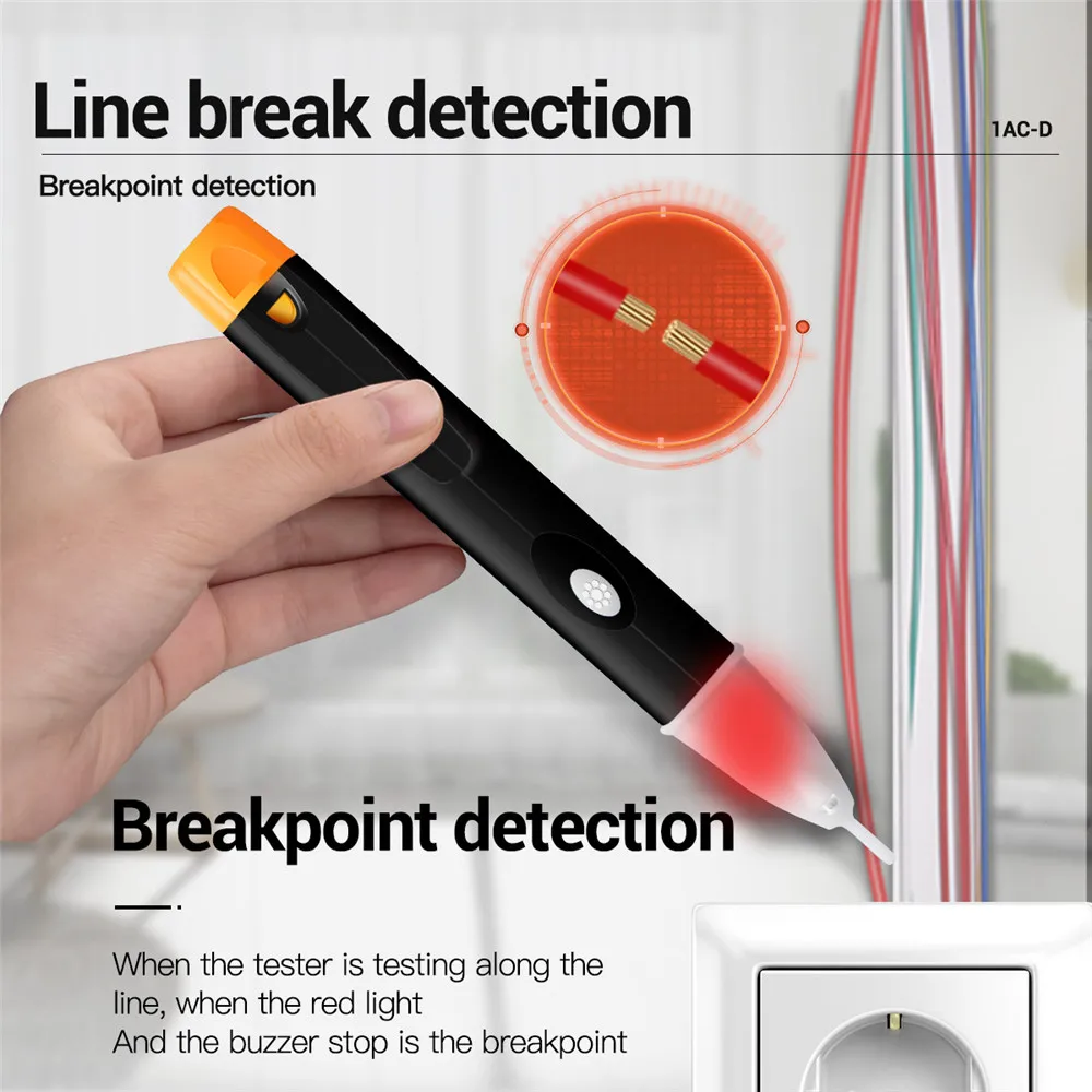 Non-contact Voltage Tester Pen Electric Indicator Socket Wall AC Power Outlet Voltage Detector Sensor Tester Pen LED light
Non-contact Voltage Tester Pen Electric Indicator Socket Wall AC Power Outlet Voltage Detector Sensor Tester Pen LED light