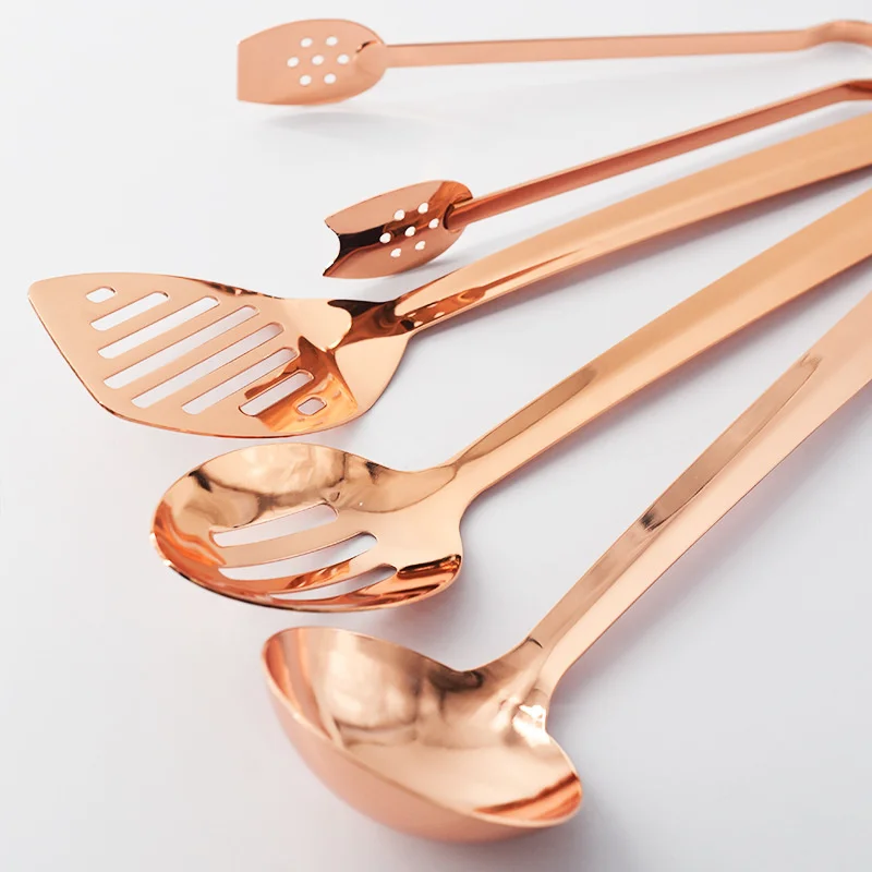 Stainless Steel Kitchenware Set 4-piece Rose Gold Household Kitchen Cooking Spoon Spatula Food Clip Set
Stainless Steel Kitchenware Set 4-piece Rose Gold Household Kitchen Cooking Spoon Spatula Food Clip Set