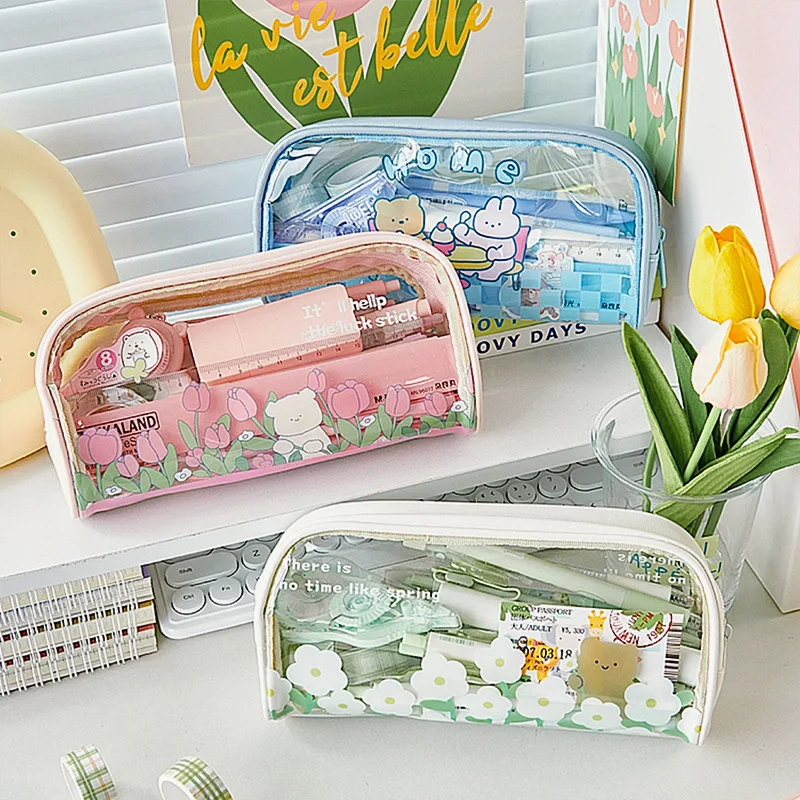 Spring Day Transparent Pen Bag Student Transparent Pen Bag High Quality Large Capacity Stationery Bag Cartoon Stationery Box
Spring Day Transparent Pen Bag Student Transparent Pen Bag High Quality Large Capacity Stationery Bag Cartoon Stationery Box