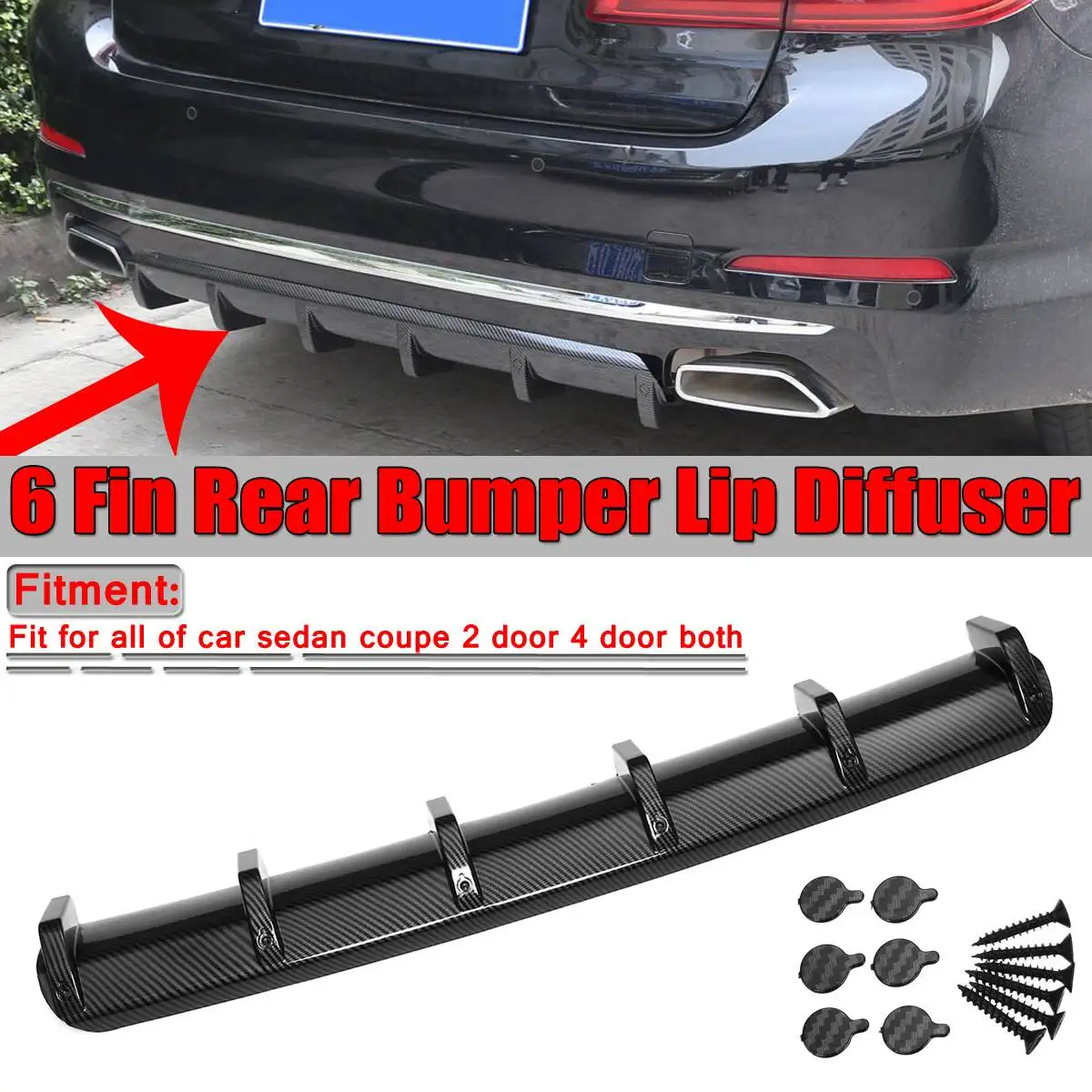 6/7 Fin Shark Universal Car Rear Bumper Lip Diffuser Kit Car Raer Bumper Spoiler Lip Guard For Benz For BMW For Audi For VW Golf
6/7 Fin Shark Universal Car Rear Bumper Lip Diffuser Kit Car Raer Bumper Spoiler Lip Guard For Benz For BMW For Audi For VW Golf