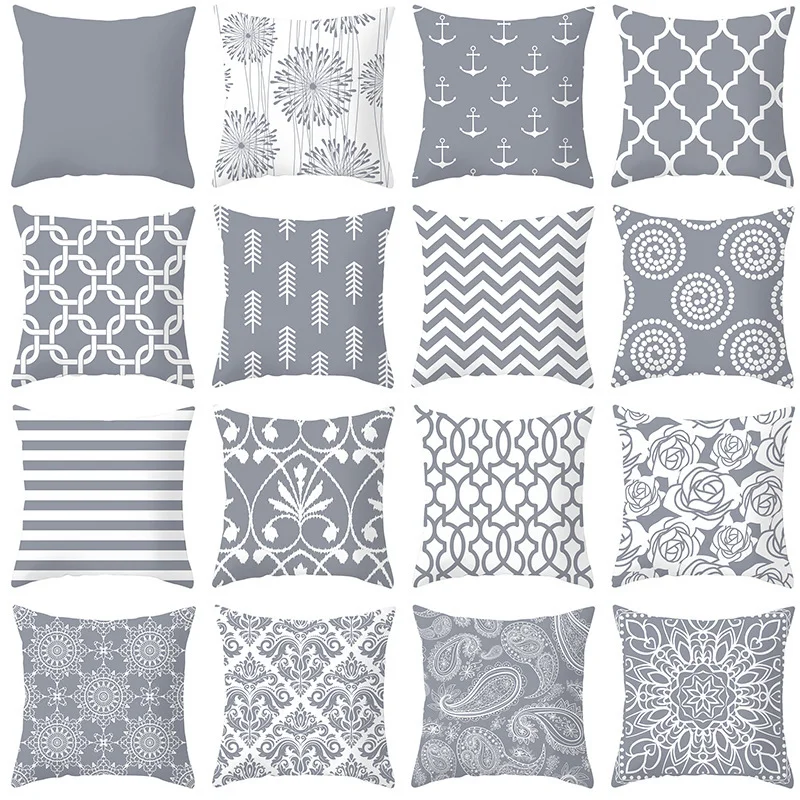 45*45cm Gray Striped Geometric Pillowcase Polyester Pillowcase Home Bedroom Decor Hotel Car Seat Backrest Decorative Pillowcase
45*45cm Gray Striped Geometric Pillowcase Polyester Pillowcase Home Bedroom Decor Hotel Car Seat Backrest Decorative Pillowcase