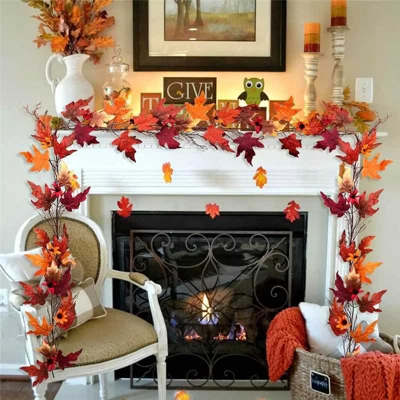 Artificial Vine Red Autumn Maple Leaf Fake Garland Plants Foliage String Christmas Garden For Wedding Party Home Decoration
Artificial Vine Red Autumn Maple Leaf Fake Garland Plants Foliage String Christmas Garden For Wedding Party Home Decoration