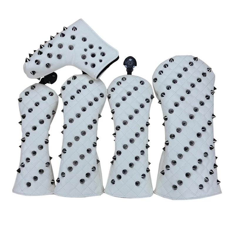Golf Headcovers Black Rivets Pu Leather Golf Wood Cover #1 #3 #5 Driver Fairway Woods Hybrid Blade Mallet Putter Waterproof
Golf Headcovers Black Rivets Pu Leather Golf Wood Cover #1 #3 #5 Driver Fairway Woods Hybrid Blade Mallet Putter Waterproof