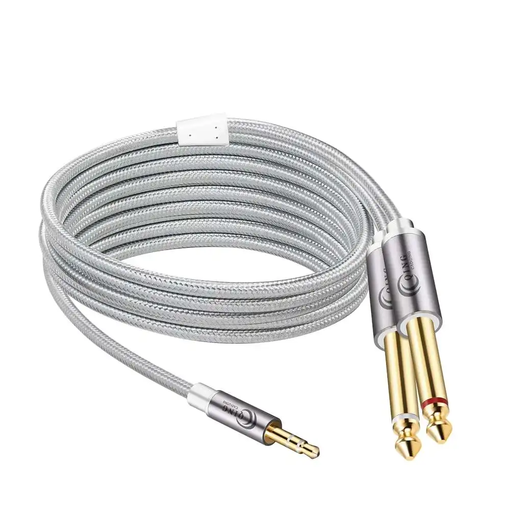 Audio Cable 3.5mm To Double 6.35mm Aux Cable 2 Mono 6.5 Jack To 3.5 Male for Mixer Amplifier Speaker 6.5 3.5 Jack Splitter Cable
Audio Cable 3.5mm To Double 6.35mm Aux Cable 2 Mono 6.5 Jack To 3.5 Male for Mixer Amplifier Speaker 6.5 3.5 Jack Splitter Cable