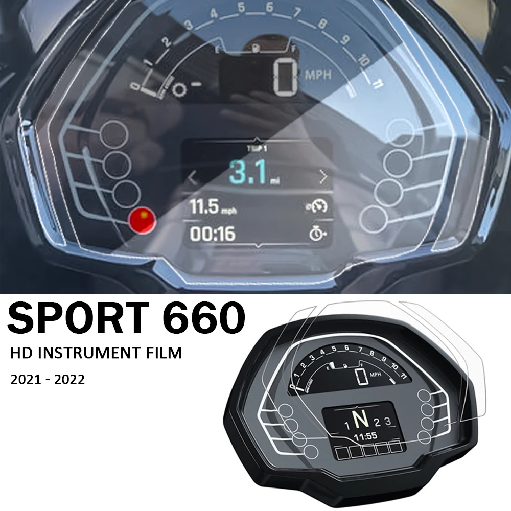 

2021 2022 Sport 660 Motorcycle Scratch Cluster Screen Dashboard Protection Instrument Film For Tiger Sport660 Screen Protector