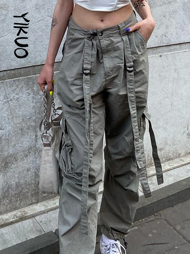 YIKUO Ribbon Grey Cargo Jeans Vintage Streetwear Low Rise Casual Pants Grunge Harajuku Women Jogging Sweatpants Denim Trousers
YIKUO Ribbon Grey Cargo Jeans Vintage Streetwear Low Rise Casual Pants Grunge Harajuku Women Jogging Sweatpants Denim Trousers