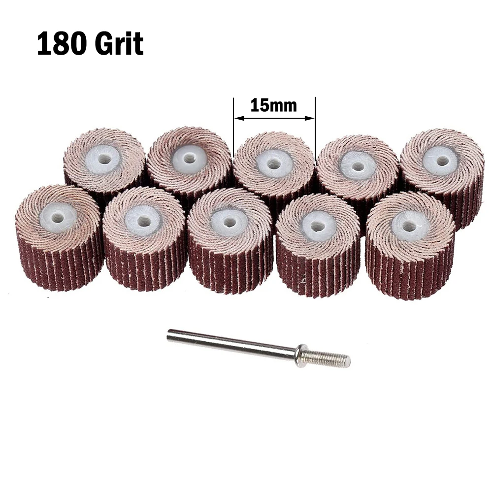 10pcs Mini Abrasive Tools 15mm Flap Wheel Disc With 3mm Shank Grinding Wheel Head Mandrel Rotary Tool Sanding Sandpaper Grinding
10pcs Mini Abrasive Tools 15mm Flap Wheel Disc With 3mm Shank Grinding Wheel Head Mandrel Rotary Tool Sanding Sandpaper Grinding