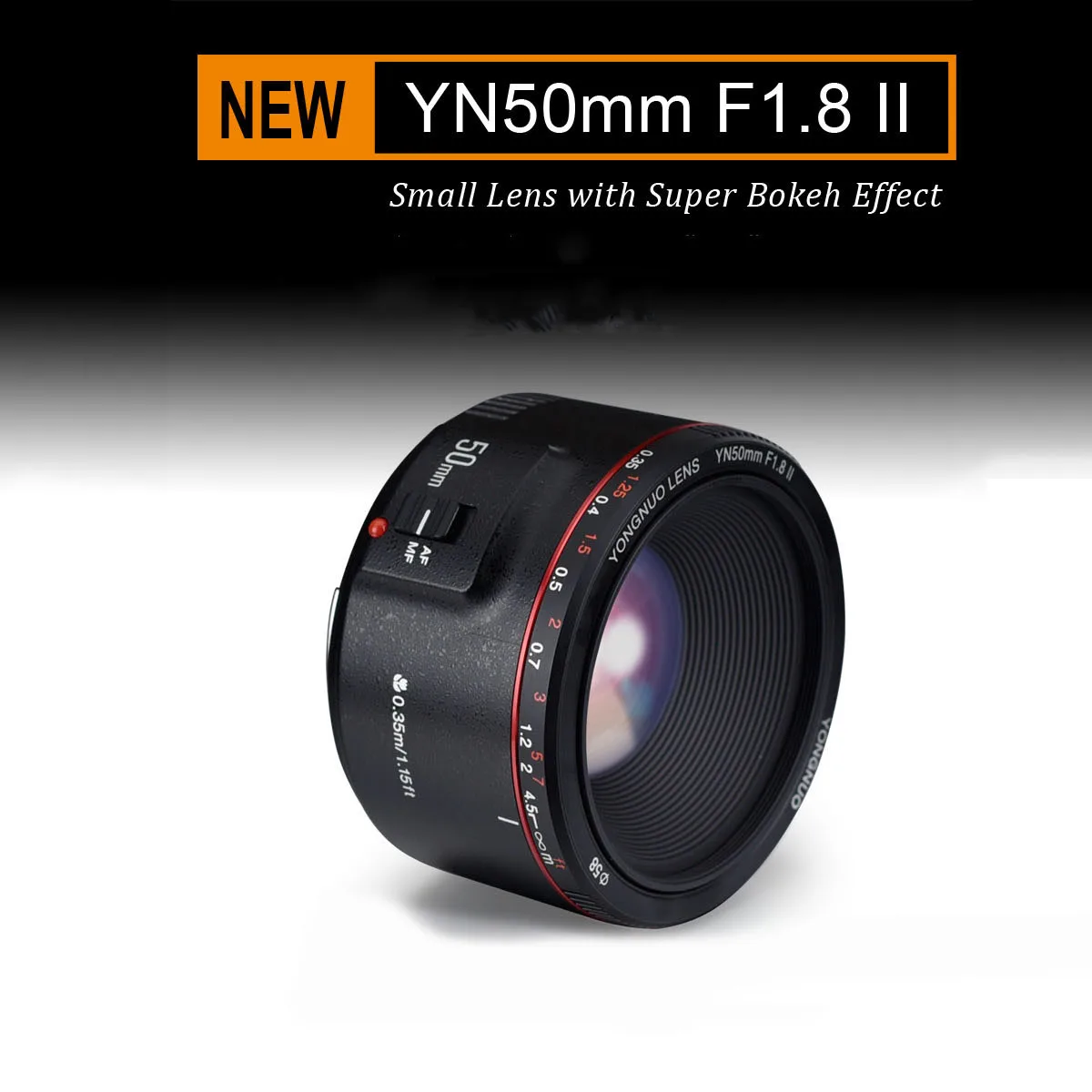 YONGNUO YN50mm F1.8 II Large Aperture Auto Focus Small Lens With Super Bokeh Effect For Canon EOS 70D 5D3 600D DSLR Camera
YONGNUO YN50mm F1.8 II Large Aperture Auto Focus Small Lens With Super Bokeh Effect For Canon EOS 70D 5D3 600D DSLR Camera