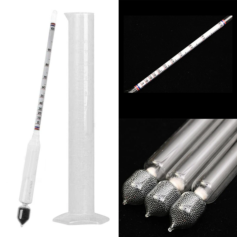 Distilling Tool Alcohol Meter 0-100% Meter 100ml 31*2cm Alcohol Hydrometer Distilling Glass+plastic Meter Tester
Distilling Tool Alcohol Meter 0-100% Meter 100ml 31*2cm Alcohol Hydrometer Distilling Glass+plastic Meter Tester