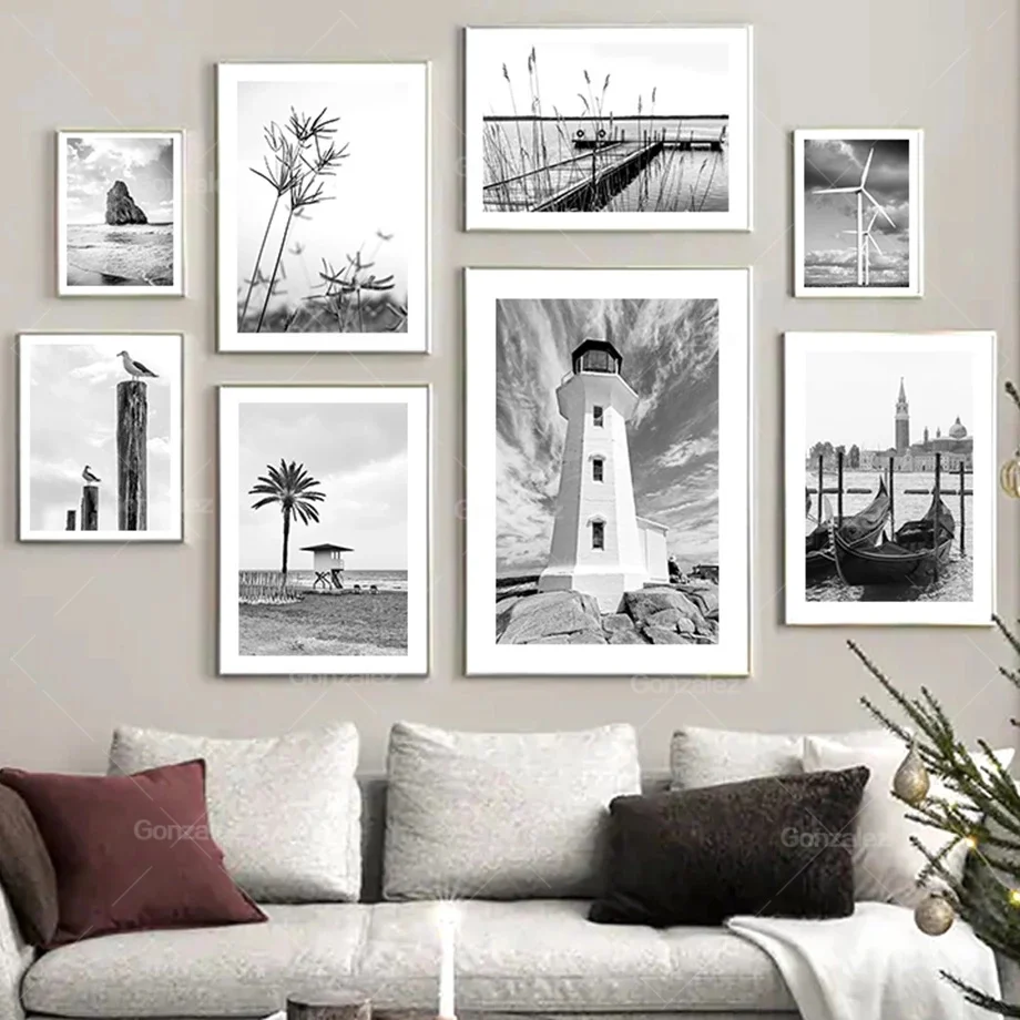 Beach Coconut Tree Boat Bird Black White Wall Art Canvas Painting Nordic Posters And Prints Wall Pictures For Living Room Decor
Beach Coconut Tree Boat Bird Black White Wall Art Canvas Painting Nordic Posters And Prints Wall Pictures For Living Room Decor