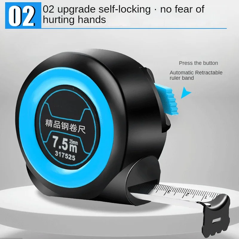 High 3/5/10m Stainless Tape Metric Tape Measure Measure Centimeter Ruler Tape Self-locking Steel Steel Precision Measure Meter
High 3/5/10m Stainless Tape Metric Tape Measure Measure Centimeter Ruler Tape Self-locking Steel Steel Precision Measure Meter