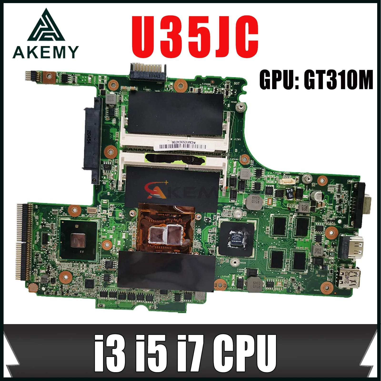 U35JC Mainboard REV2.0 For ASUS U35J U35JC Laptop Motherboard With i3 i5 i7 CPU GPU: GT310M
U35JC Mainboard REV2.0 For ASUS U35J U35JC Laptop Motherboard With i3 i5 i7 CPU GPU: GT310M