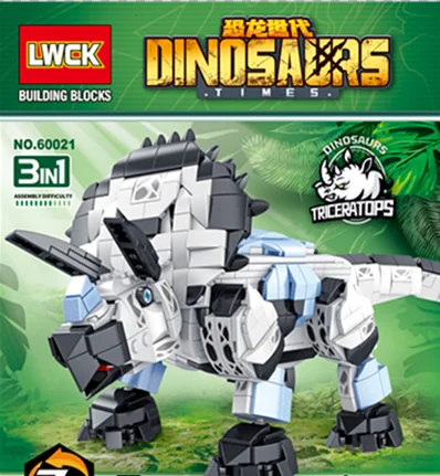 New 3 In 1 Dinosaur Velociraptor & Triceratops Building Blocks Jurassic World Children's educational toys Gifts for children Boy
New 3 In 1 Dinosaur Velociraptor & Triceratops Building Blocks Jurassic World Children's educational toys Gifts for children Boy