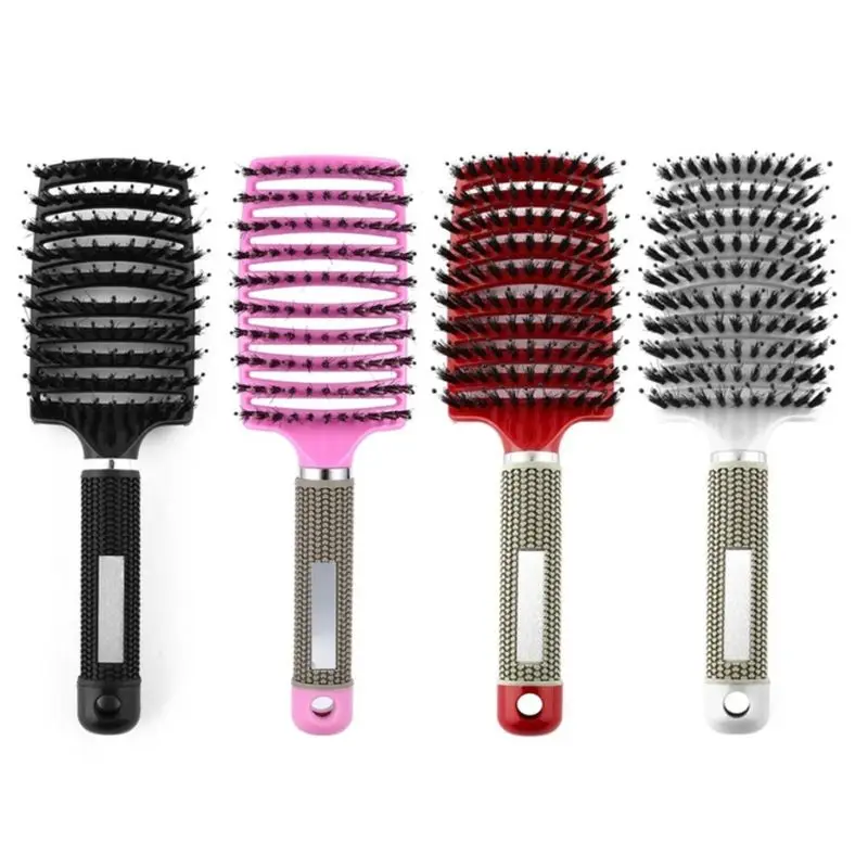 Nylon Bristles Detangle Hairbrush Curved Vented Ribs Hair Scalp Massage Comb 28ED
Nylon Bristles Detangle Hairbrush Curved Vented Ribs Hair Scalp Massage Comb 28ED