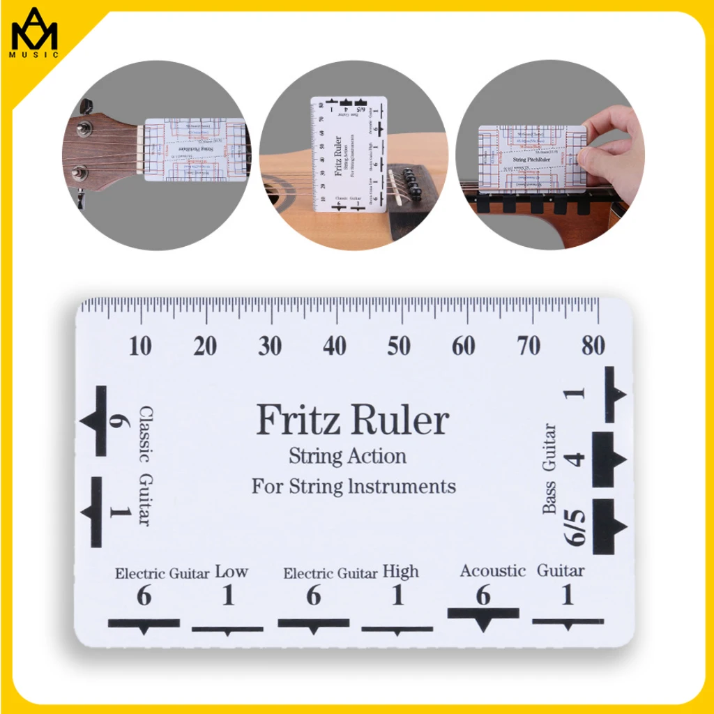 1pc Guitar String Action PVC Gauge Ruler String Pitch Ruler Card Luthier Tool for Bass String Instruments Music Accessories
1pc Guitar String Action PVC Gauge Ruler String Pitch Ruler Card Luthier Tool for Bass String Instruments Music Accessories