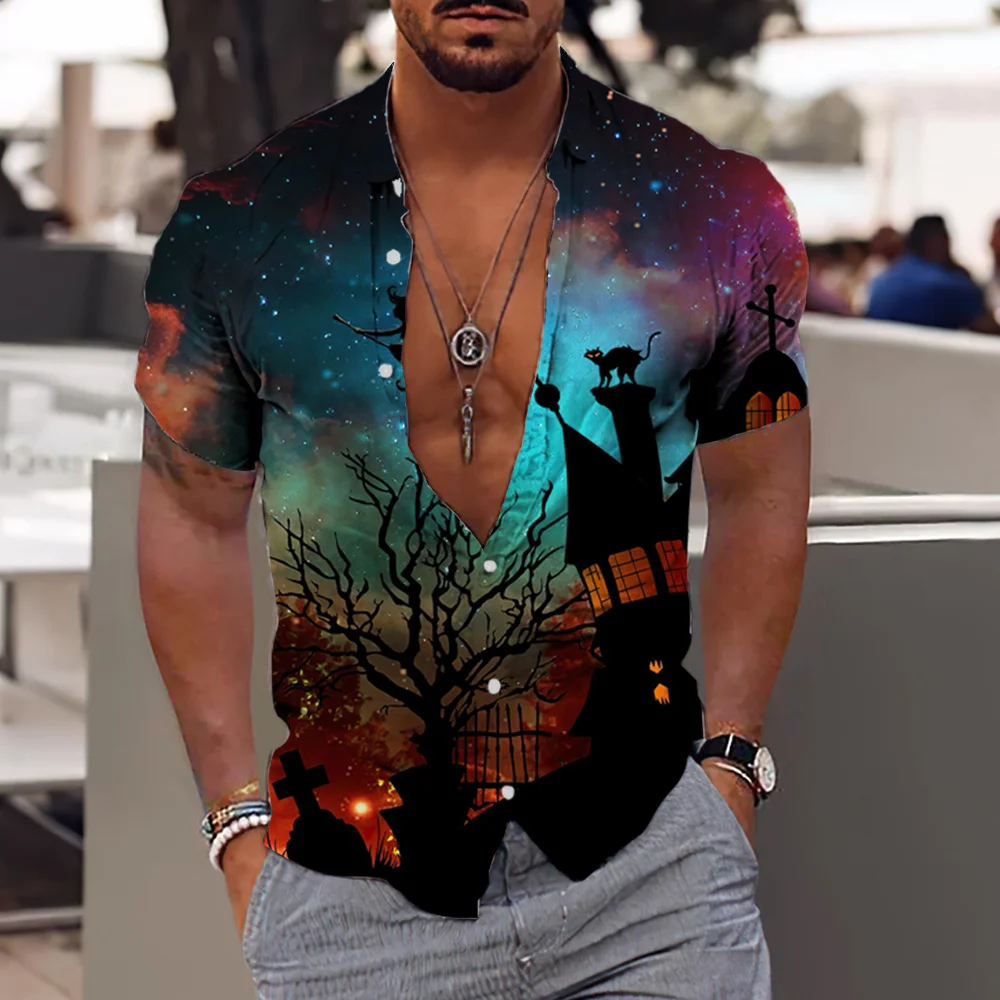 Summer Men's Shirt Tees Shirts For Men Luxury 3D Printed Halloween Tops V-Neck Oversized Mens Clothing Hip Hop Streetwear Homme
Summer Men's Shirt Tees Shirts For Men Luxury 3D Printed Halloween Tops V-Neck Oversized Mens Clothing Hip Hop Streetwear Homme