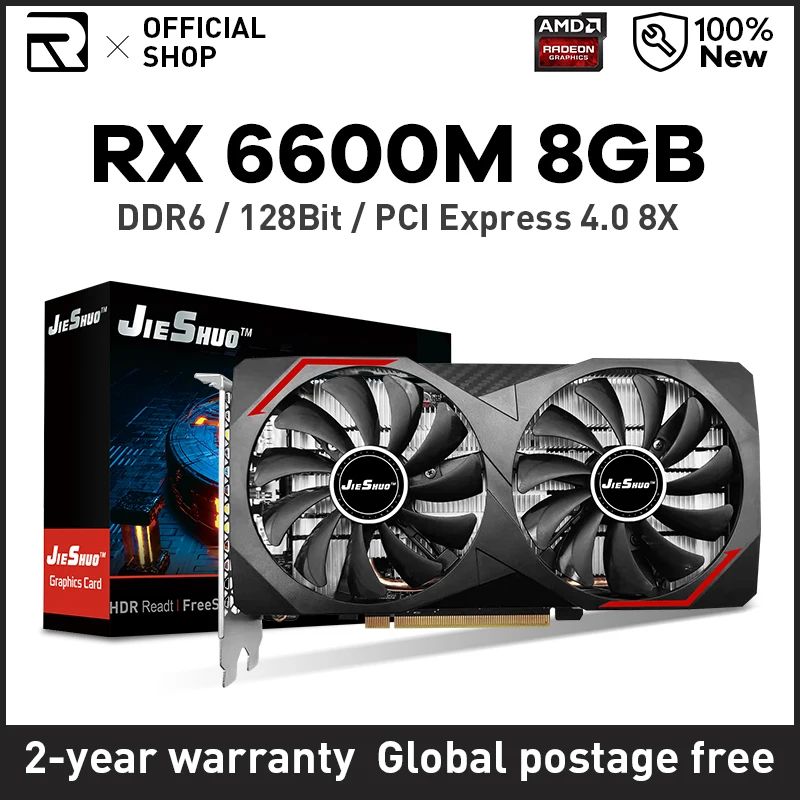Новая видеокарта AMD RX6600M 8 Гб Radeon RX 6600M GPU GDDR6 128 бит 14 Гбит/с 7 нм видеокарта поддержка настольного процессора
Новая видеокарта AMD RX6600M 8 Гб Radeon RX 6600M GPU GDDR6 128 бит 14 Гбит/с 7 нм видеокарта поддержка настольного процессора