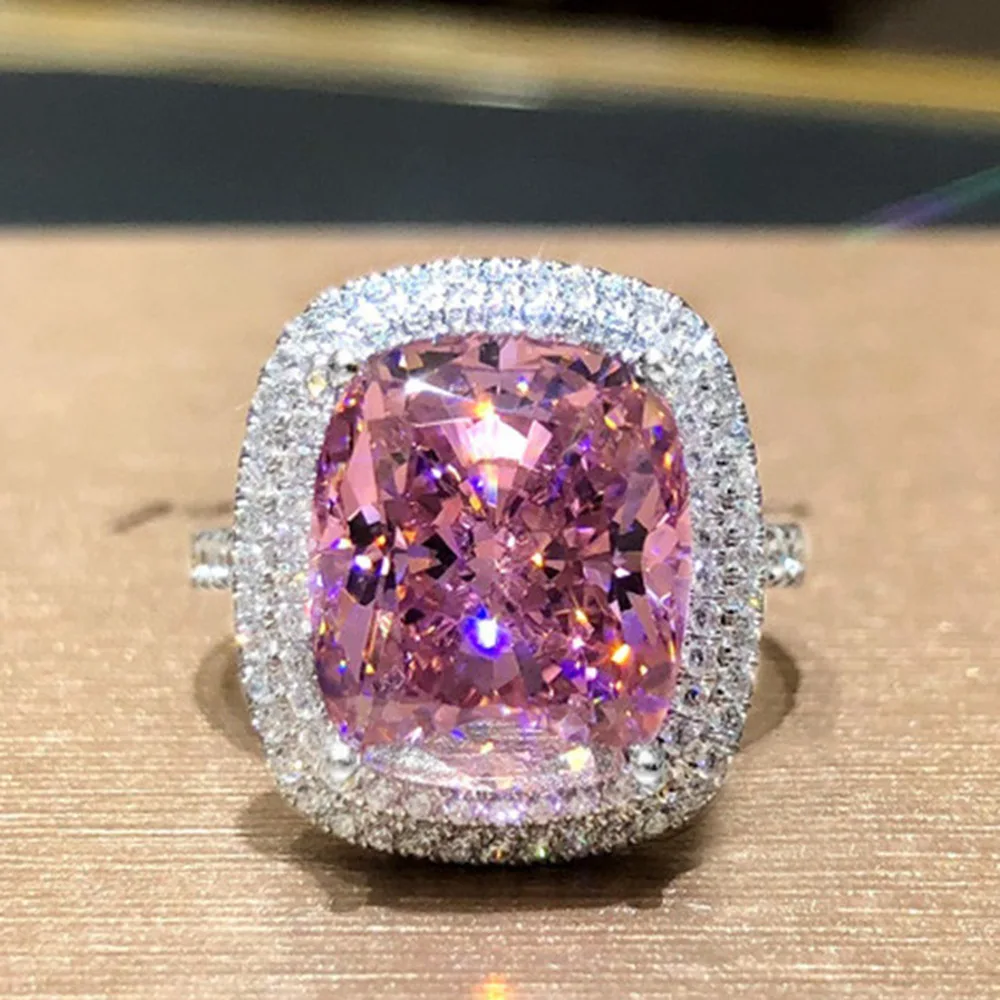 Luxury Shine Pink Diamond Rings for Women Fashion Elegant Wedding Ring Jewelry Party Parties Accessories Gifts
Luxury Shine Pink Diamond Rings for Women Fashion Elegant Wedding Ring Jewelry Party Parties Accessories Gifts