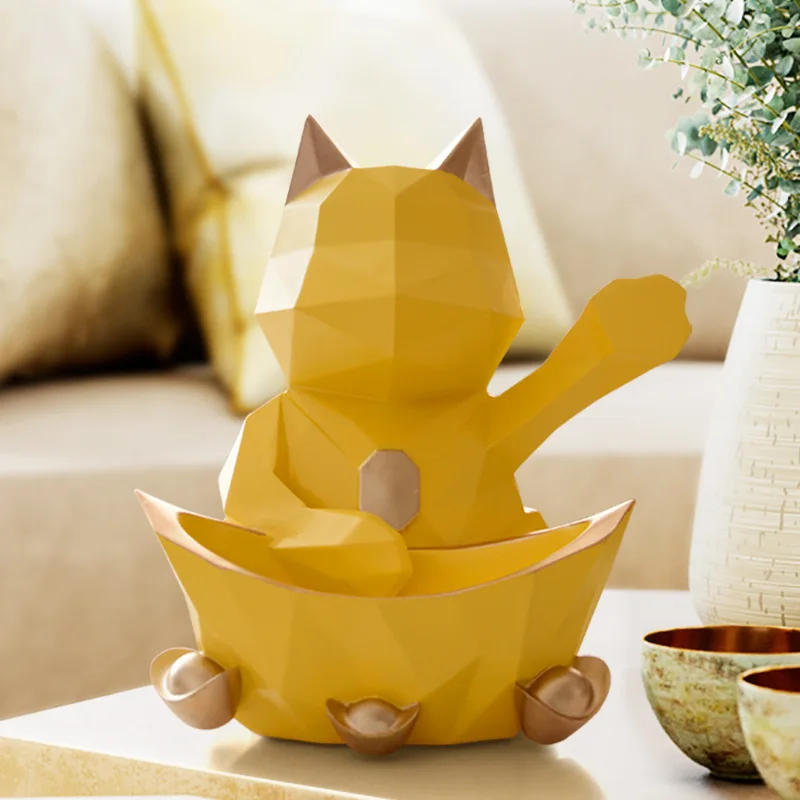 Statue En Resin For Wedding Decoration Wall Storage Box For Candy Nut Geometric Lucky Cat Figurine Decorative Home Wall Decor
Statue En Resin For Wedding Decoration Wall Storage Box For Candy Nut Geometric Lucky Cat Figurine Decorative Home Wall Decor