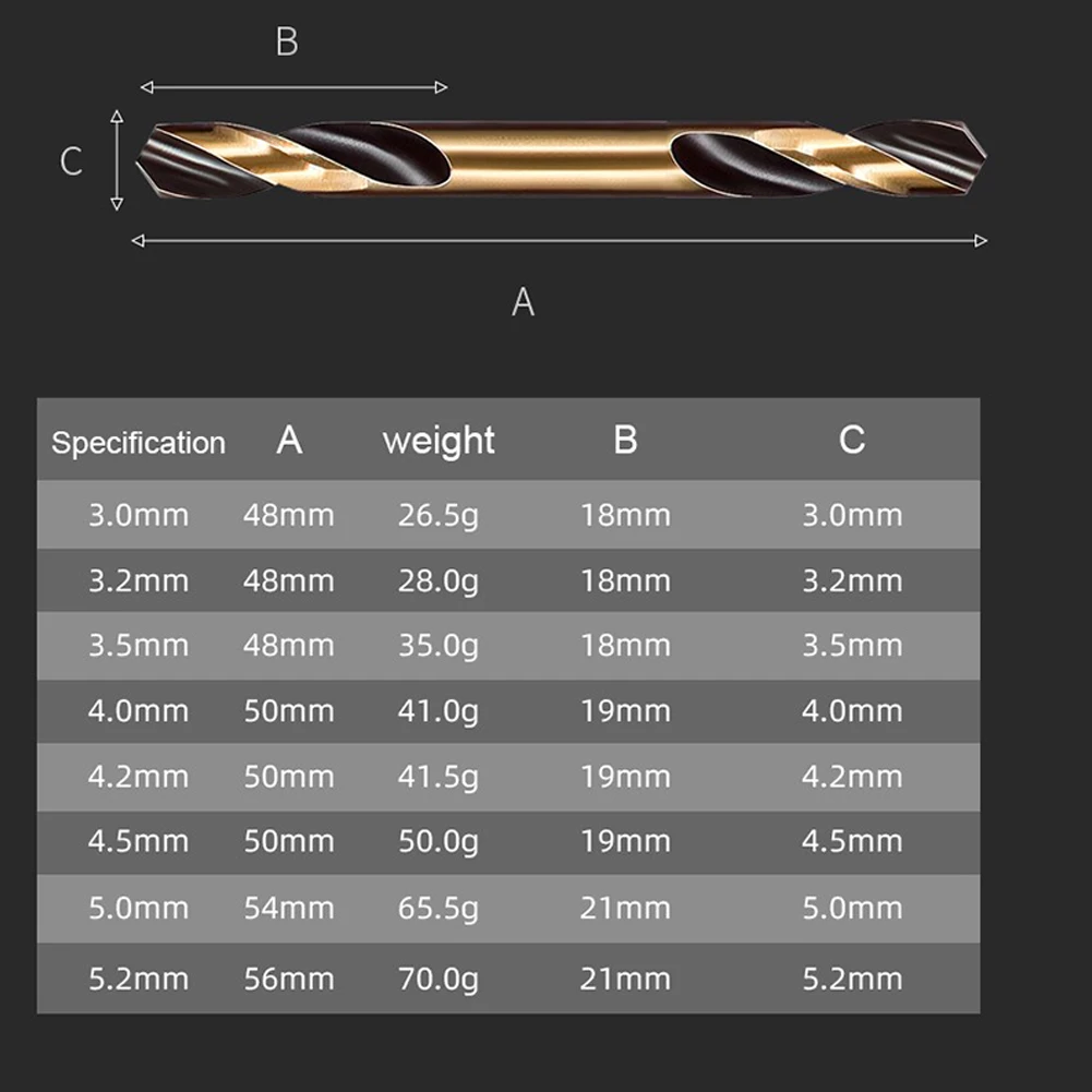 Straight Shank Drill Hand Tool Accessories Drill Bits M35 Cobalt 8pcs Double Head High Quality High Speed Steel
Straight Shank Drill Hand Tool Accessories Drill Bits M35 Cobalt 8pcs Double Head High Quality High Speed Steel