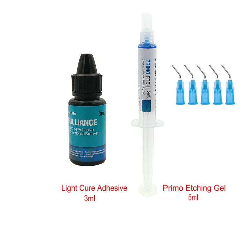 1 Bottle Dental Light Cure Adhesive 3ml for Metal Ceramic Bracket 37% Etching Gel 5ml Orthodontic Materials
1 Bottle Dental Light Cure Adhesive 3ml for Metal Ceramic Bracket 37% Etching Gel 5ml Orthodontic Materials