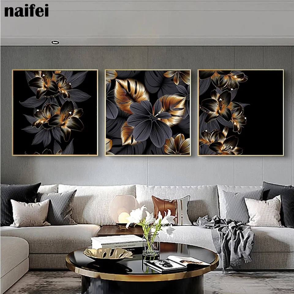 5d mosaic Abstract Plants diy diamond painting Black Gold Flowers Modern Interior Home Decor full square round drill embroidery
5d mosaic Abstract Plants diy diamond painting Black Gold Flowers Modern Interior Home Decor full square round drill embroidery