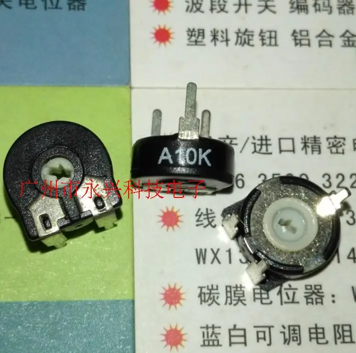 10PCS PT10 Precision Adjustable Potentiometer A103 A10K Horizontal Arrow Hole Diameter 10MM 3Pin
10PCS PT10 Precision Adjustable Potentiometer A103 A10K Horizontal Arrow Hole Diameter 10MM 3Pin