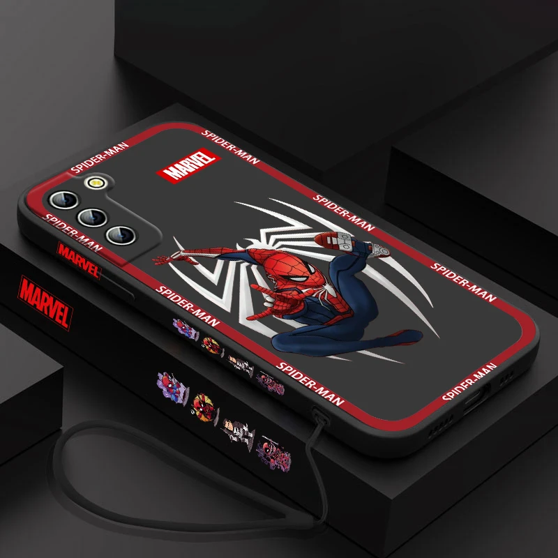 Marvel SpiderMan Avengers Hero Phone Case For Samsung Galaxy S23 S22 S21 S20 Pro FE Note 20 Plus Ultra Liquid Left Rope Cover
Marvel SpiderMan Avengers Hero Phone Case For Samsung Galaxy S23 S22 S21 S20 Pro FE Note 20 Plus Ultra Liquid Left Rope Cover