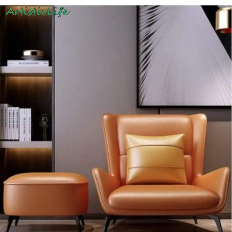 ArtisticLife American minimalist tiger chair light luxury postmodern lazy leisure net red ins bedroom leather Italian singlesofa
ArtisticLife American minimalist tiger chair light luxury postmodern lazy leisure net red ins bedroom leather Italian singlesofa