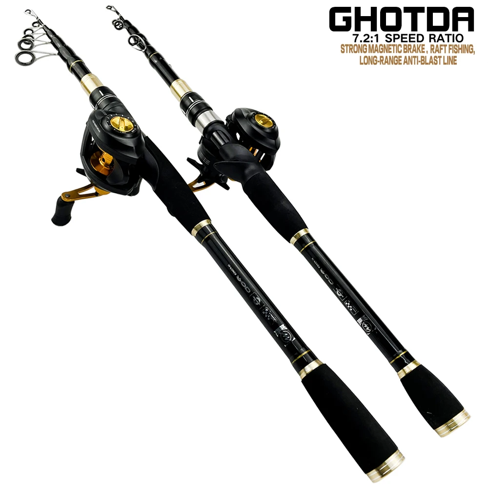 GHOTDA 1.6m 1.8m 2.1m 2.4m Spinning Casting Rod Kit Carbon Fishing Rod Pesca Baitcasting Fishing Reel Combo Set
GHOTDA 1.6m 1.8m 2.1m 2.4m Spinning Casting Rod Kit Carbon Fishing Rod Pesca Baitcasting Fishing Reel Combo Set