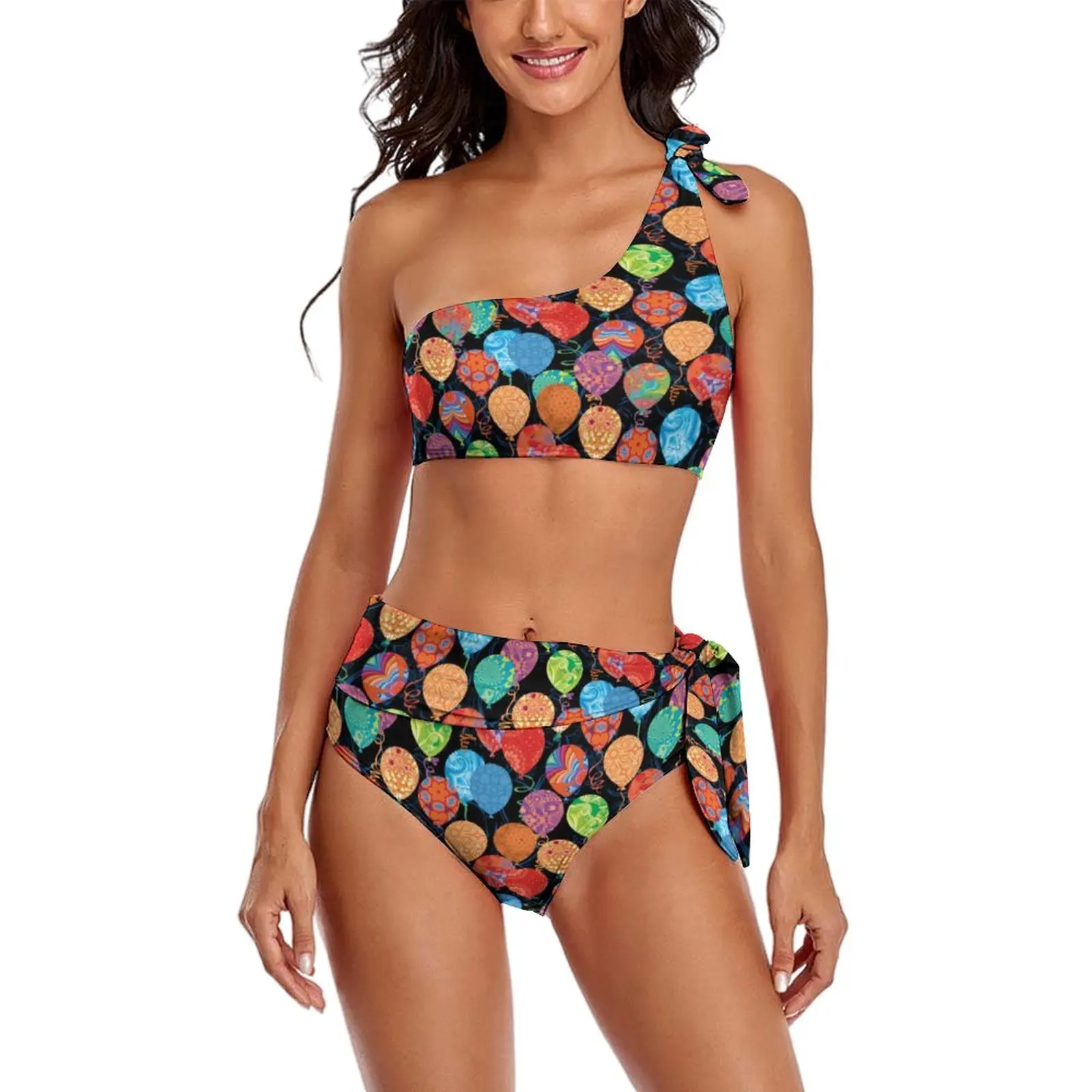 Sexy Birthday Balloon Bikini Swimsuit Colorful Print Swimwear High Waisted Bikinis Set Tank Top Feminine Bikinis Beach Outfits
Sexy Birthday Balloon Bikini Swimsuit Colorful Print Swimwear High Waisted Bikinis Set Tank Top Feminine Bikinis Beach Outfits