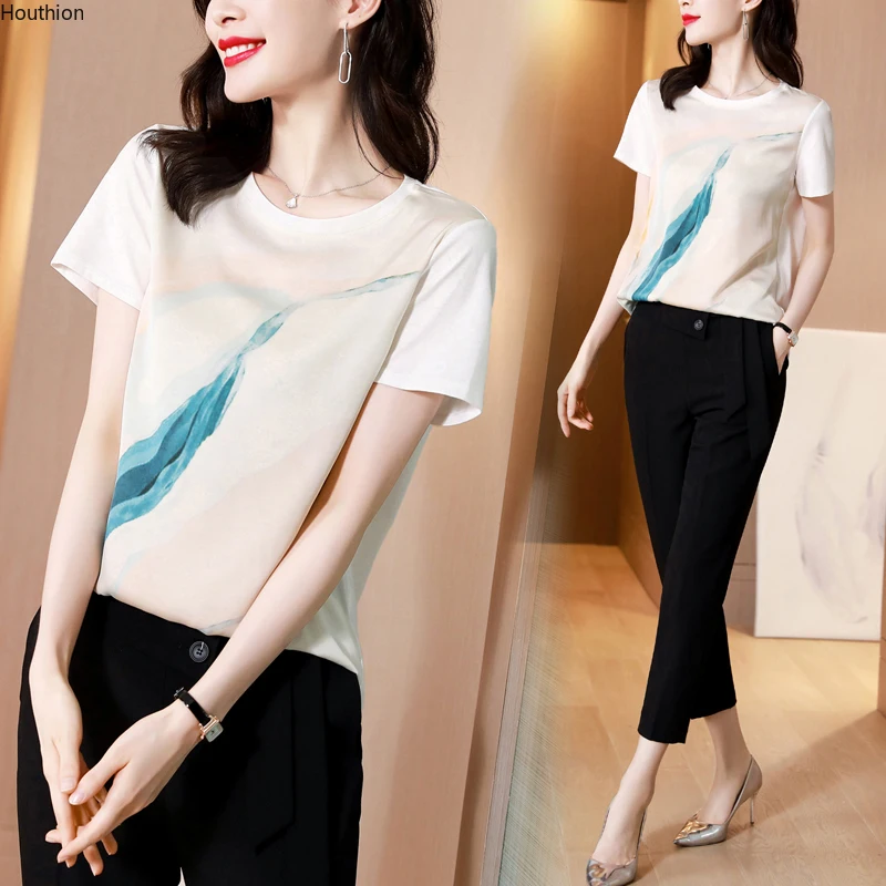 Свободная Женская футболка, Повседневная новая атласная Женская одежда с круглым вырезом, модная футболка, футболки с коротким рукавом, лет...
Свободная Женская футболка, Повседневная новая атласная Женская одежда с круглым вырезом, модная футболка, футболки с коротким рукавом, лет...