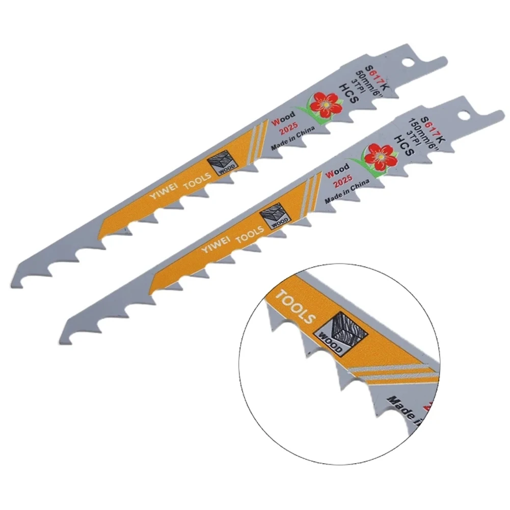 2pcs S617K 150mm HCS Reciprocating Jig Saw Blade Jigsaw Blade For Cutting Wood Metal Cutting Power Tools Accessories
2pcs S617K 150mm HCS Reciprocating Jig Saw Blade Jigsaw Blade For Cutting Wood Metal Cutting Power Tools Accessories