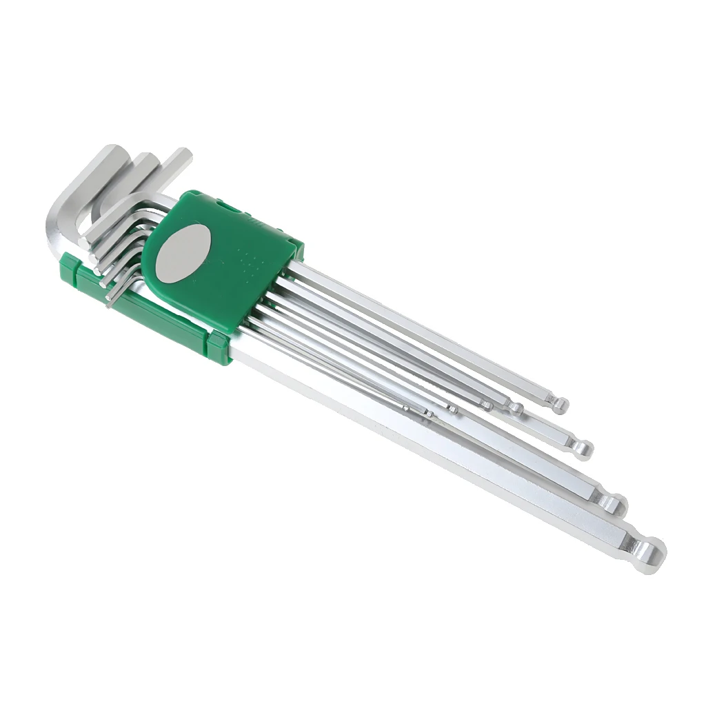 Набор метрических шестигранных ключей, 9 шт., шестигранный шаровой гаечный ключ, ручные инструменты 1,5-10 мм
Набор метрических шестигранных ключей, 9 шт., шестигранный шаровой гаечный ключ, ручные инструменты 1,5-10 мм