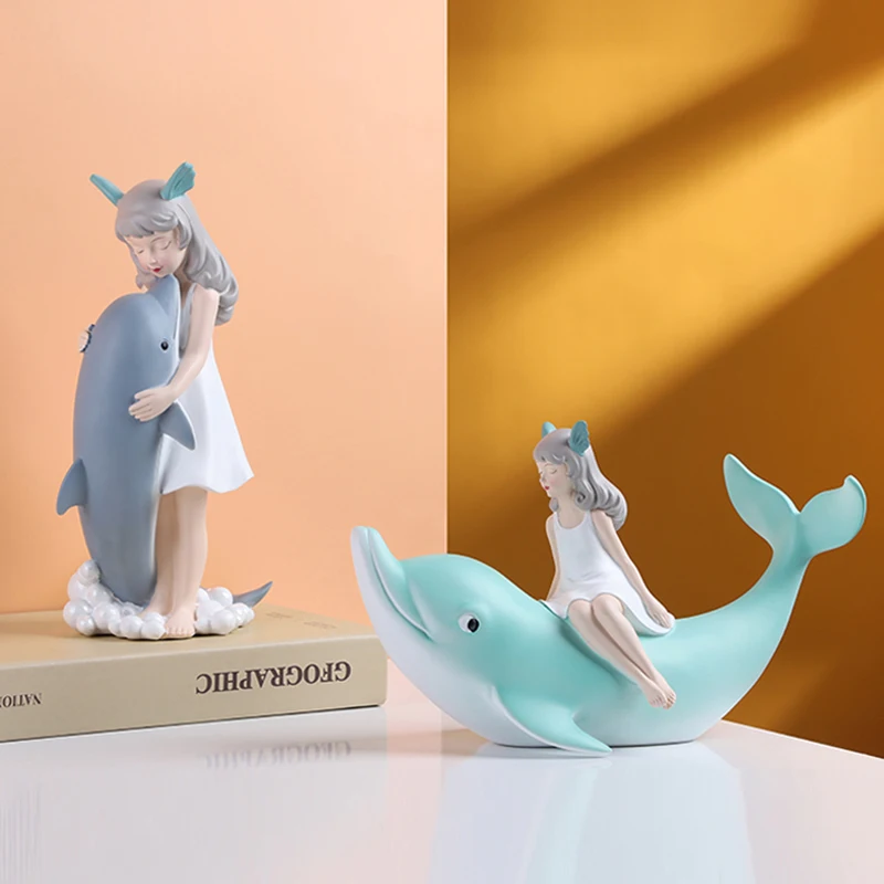 Nordic Dolphin Girl Resin Statue Living Room Decor Fashion Style Art Home Decoration Accessories Office Desktop Ornaments Crafts
Nordic Dolphin Girl Resin Statue Living Room Decor Fashion Style Art Home Decoration Accessories Office Desktop Ornaments Crafts