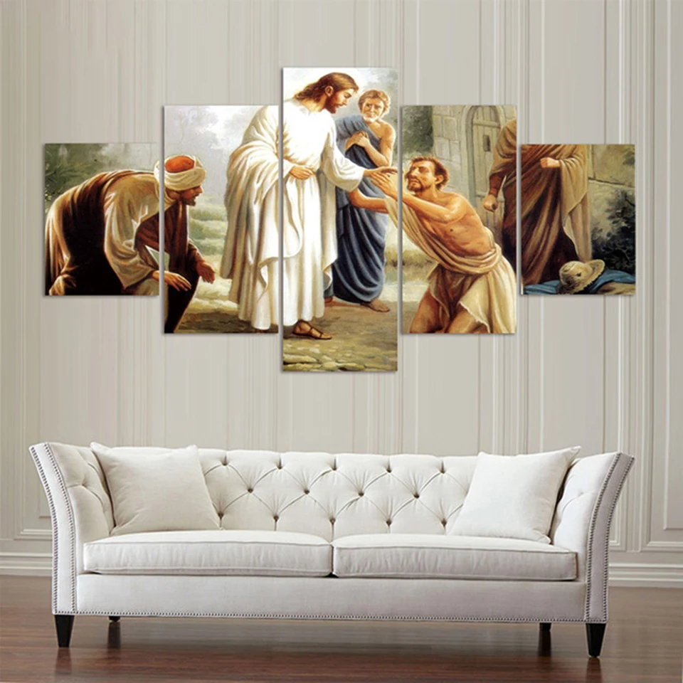 Jesus Curando Los Enfermos 5 Pieces Canvas Wall Arts Modular Poster Prints Living Room Bedroom Mural Modern Home Decor Painting
Jesus Curando Los Enfermos 5 Pieces Canvas Wall Arts Modular Poster Prints Living Room Bedroom Mural Modern Home Decor Painting