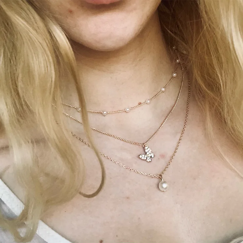 Imitation Pearl Necklace for Women Butterfly Necklace Set Women's Neck Chain Pearl Choker Gold Color Women Jewelry 2022 Pack of
Imitation Pearl Necklace for Women Butterfly Necklace Set Women's Neck Chain Pearl Choker Gold Color Women Jewelry 2022 Pack of