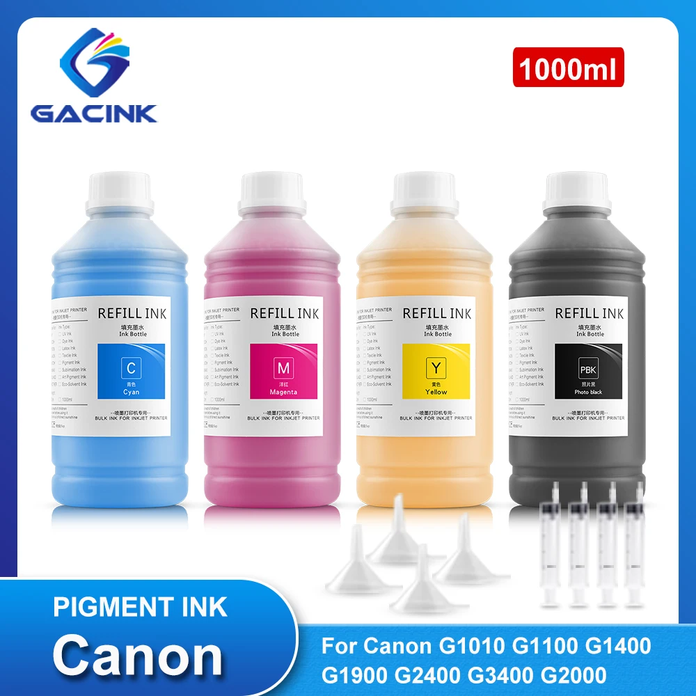 

1000ml Pigment Ink GI-790 For Canon G1010 G1100 G1400 G1900 G2400 G3400 G3411 G4200 G1200 G2200 G2000 G3000 GI790 Waterproof Ink