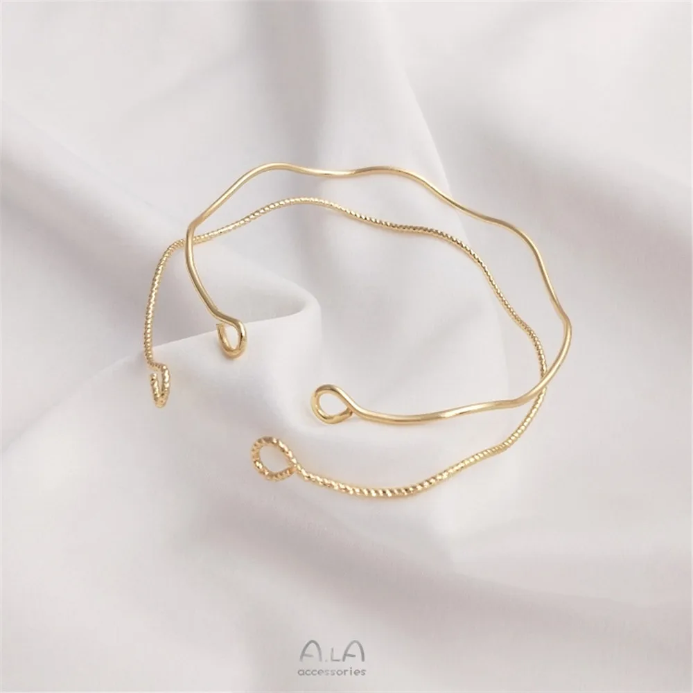 Plated 14K Gold Filled Hoop opening 9 word bracelet diy hand bracelet ring accessories bracelet jewelry material
Plated 14K Gold Filled Hoop opening 9 word bracelet diy hand bracelet ring accessories bracelet jewelry material