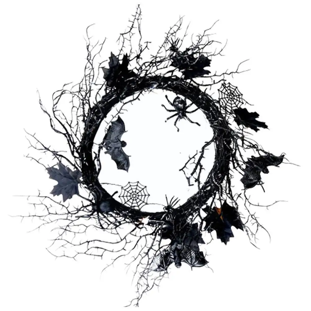 Halloween Simulation Wreath Spider Bat Halloween Horror Wall Decoration Door Decoration Wreath B6D3
Halloween Simulation Wreath Spider Bat Halloween Horror Wall Decoration Door Decoration Wreath B6D3