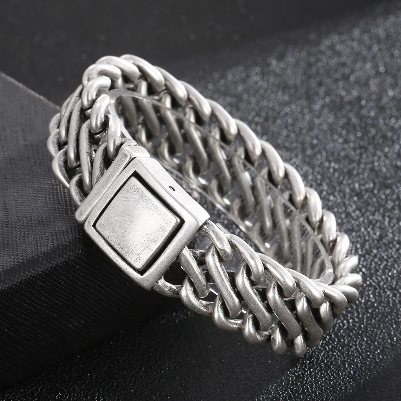 20mm Heavy Punk Retro Cuban Chain Bracelet Hiphop Old Metal Stainless Steel Men Bracelets Fashion Accessories Party Jewelry
20mm Heavy Punk Retro Cuban Chain Bracelet Hiphop Old Metal Stainless Steel Men Bracelets Fashion Accessories Party Jewelry