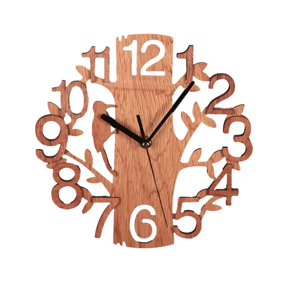Silent Sweep Wooden Tree Shape Wall Clock Unique Double Layer 3D Bird Design Easy Installation Perfect Home Decor Piece
Silent Sweep Wooden Tree Shape Wall Clock Unique Double Layer 3D Bird Design Easy Installation Perfect Home Decor Piece