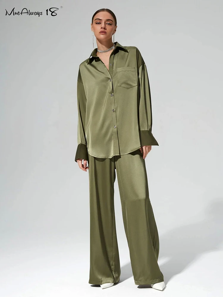 Mnealways18 Vintage Green 2 Piece Sets Womens Outfits 2023 Luxury Office Shirts And Wide Legs Pants Casual Suits Spring Female
Mnealways18 Vintage Green 2 Piece Sets Womens Outfits 2023 Luxury Office Shirts And Wide Legs Pants Casual Suits Spring Female