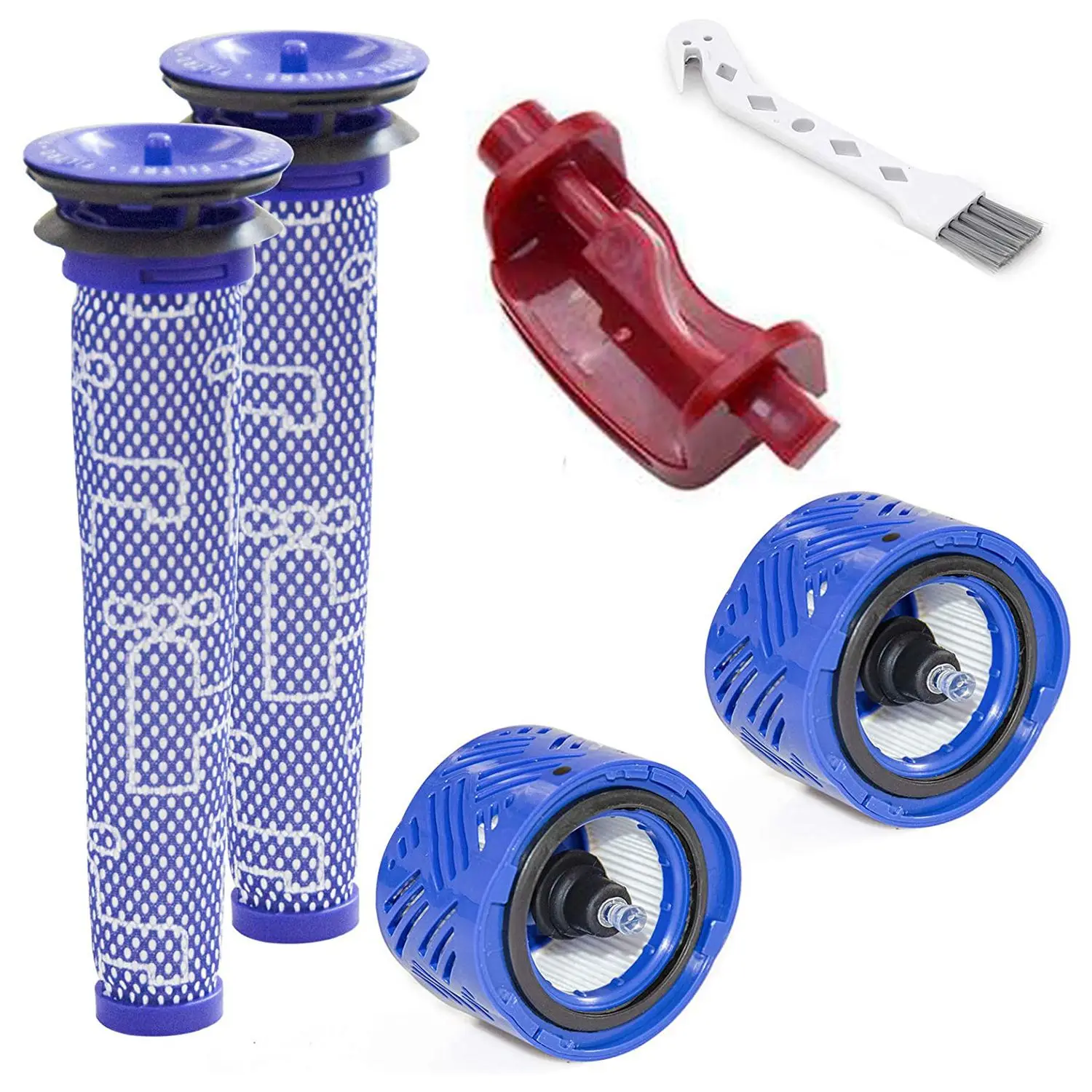 2 Pack Pre-Filters & 2 Pack Post-Filters Replacement Set Compatible for Dyson V6 Mattress Cordless Stick Vacuum Cleaner
2 Pack Pre-Filters & 2 Pack Post-Filters Replacement Set Compatible for Dyson V6 Mattress Cordless Stick Vacuum Cleaner