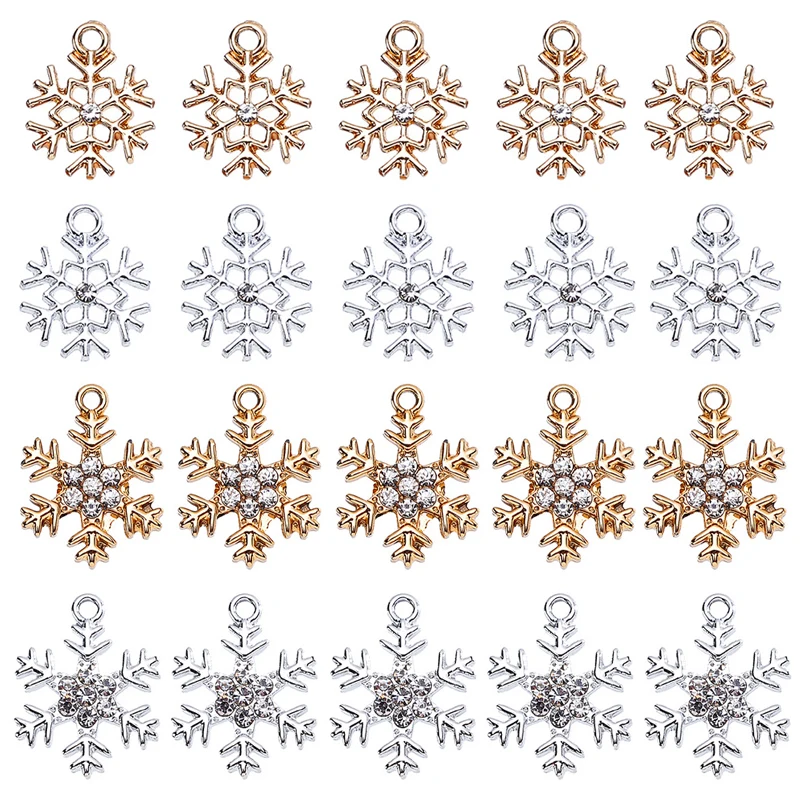 10Pcs Alloy Cubic Zirconia Snowflake Charms Tiny Pendants for Christmas Party Winter Theme Keychain Jewelry Making
10Pcs Alloy Cubic Zirconia Snowflake Charms Tiny Pendants for Christmas Party Winter Theme Keychain Jewelry Making