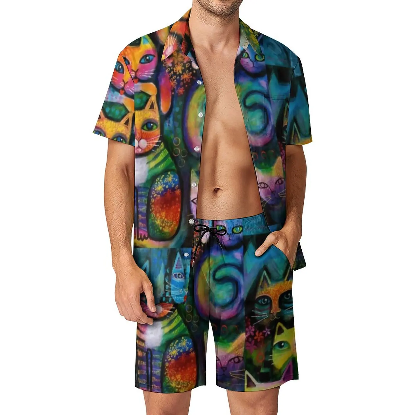 Abstract Cat Men Sets Rainbow Cats Acrylics Hawaiian Casual Shirt Set Short Sleeve Graphic Shorts Summer Vacation Suit Plus Size
Abstract Cat Men Sets Rainbow Cats Acrylics Hawaiian Casual Shirt Set Short Sleeve Graphic Shorts Summer Vacation Suit Plus Size