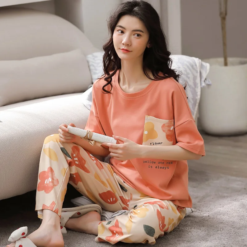 Fashion Summer Women's Sleep Lounge Pajama Short Sleeve Woman Pajama Set Print Cotton Sleepwear M L XL XXL Disfraz Sexy Mujeres
Fashion Summer Women's Sleep Lounge Pajama Short Sleeve Woman Pajama Set Print Cotton Sleepwear M L XL XXL Disfraz Sexy Mujeres